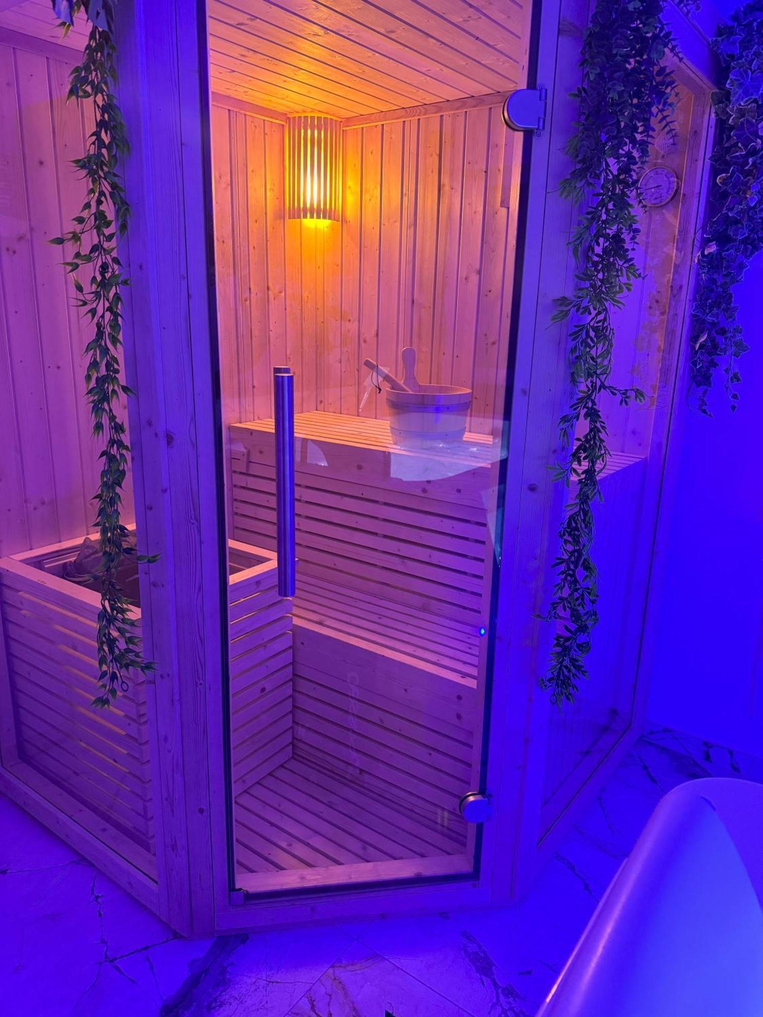 Loveroom De Luxe Avec Jacuzzi Sauna Vapeur Ecran 300 Cm Appartement Metz